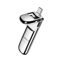 EAGET 忆捷 SU10 USB 3.1 固态U盘 银色 512GB Type-C双口