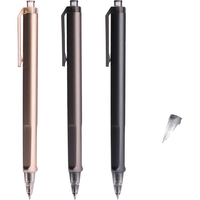 SUNWOOD 三木 名匠系列 MC10 按动中性笔 混杆黑芯 0.5mm 金1银1棕1蓝灰1 4支装