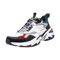 XTEP 特步 山海系列 男子休闲运动鞋 880119320100 白黑 39