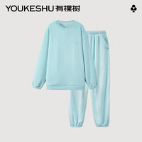有棵树女士睡衣女冬季加绒加厚女款居家保暖睡衣可外穿家居服长袖套装 【女款】薄荷绿 M