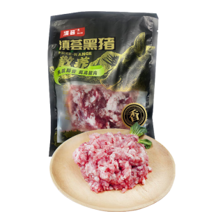 滇荟 黑猪肉馅500g 冷冻 70%瘦肉