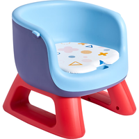日康（rikang）儿童凳子 宝宝吃饭餐椅婴儿叫叫椅靠背座椅家用小板凳餐桌椅 【发声椅不带餐盘】 蓝色