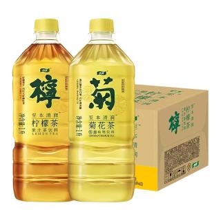 怡宝 至本清润柠檬茶菊花茶 1L*6瓶 组合装 果汁饮料