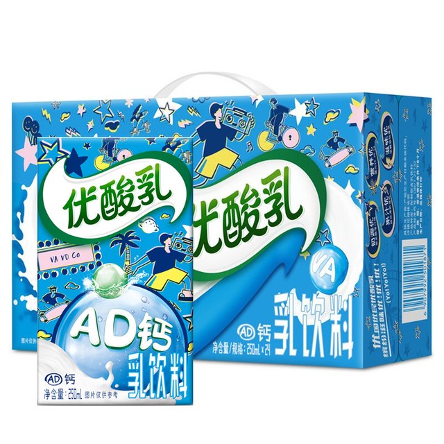 伊利 优酸乳AD钙奶250ml*24盒