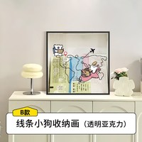 新物主义 线条小狗 YYN6718-B 票据收纳相框 15*15cm 主图B款