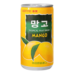 乐天 韩国进口lotte乐天芒果汁饮料整箱批特价果汁饮品罐装听装180ml