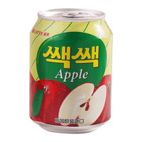 乐天 韩国苹果汁238ml饮料水果饮品礼盒装易拉罐便携