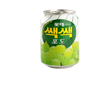 乐天葡萄汁饮料238ml 韩国果肉饮料芒果汁海太葡萄汁混合味