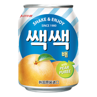 乐天 韩国梨汁饮料238ml果汁饮品整箱批特价易拉罐 乐天梨汁饮料238ml