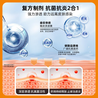 仁和 曲安奈德益康唑乳膏 29g/盒 皮肤瘙痒皮炎湿疹真菌感染药手足癣脚气药 念珠菌性口角炎甲沟炎 1盒装