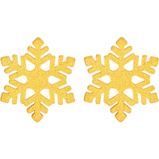 周六福 5G工艺黄金耳钉女浪漫仙雪足金耳饰计价A0912072