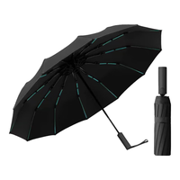小米之家同款全自动雨伞大号加固加厚双人晴雨两用伞折叠抗风遮阳伞 60骨《黑色》 60骨《黑色》直径≤1.08米
