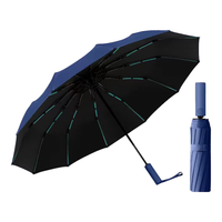 小米之家同款全自动雨伞大号加固加厚双人晴雨两用伞折叠抗风遮阳伞 60骨《藏青》 60骨《藏青》直径≤1.08米