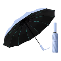 小米之家同款全自动雨伞大号加固加厚双人晴雨两用伞折叠抗风遮阳伞 60骨《天蓝》 60骨《天蓝》直径≤1.08米