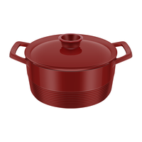 ZWILLING 双立人 珐琅锅汤锅炖锅铸铁锅煲汤锅平底锅烹饪锅具电磁炉可用Dragon系列 古韵红（适合3-5人家庭） 22cm