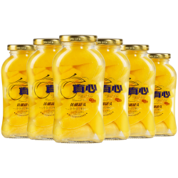 真心食品 真心 黄桃罐头水果罐头糖水 248g*3玻璃瓶装送礼礼品 即食休闲零食 黄桃248g*6罐