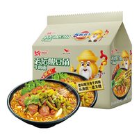 Uni-President统一 酸豆角牛肉面 五合一袋面 方便面 110g*5袋