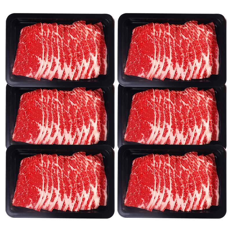 肉鲜厨师 安格斯M3谷饲原切牛肉片 1.5kg