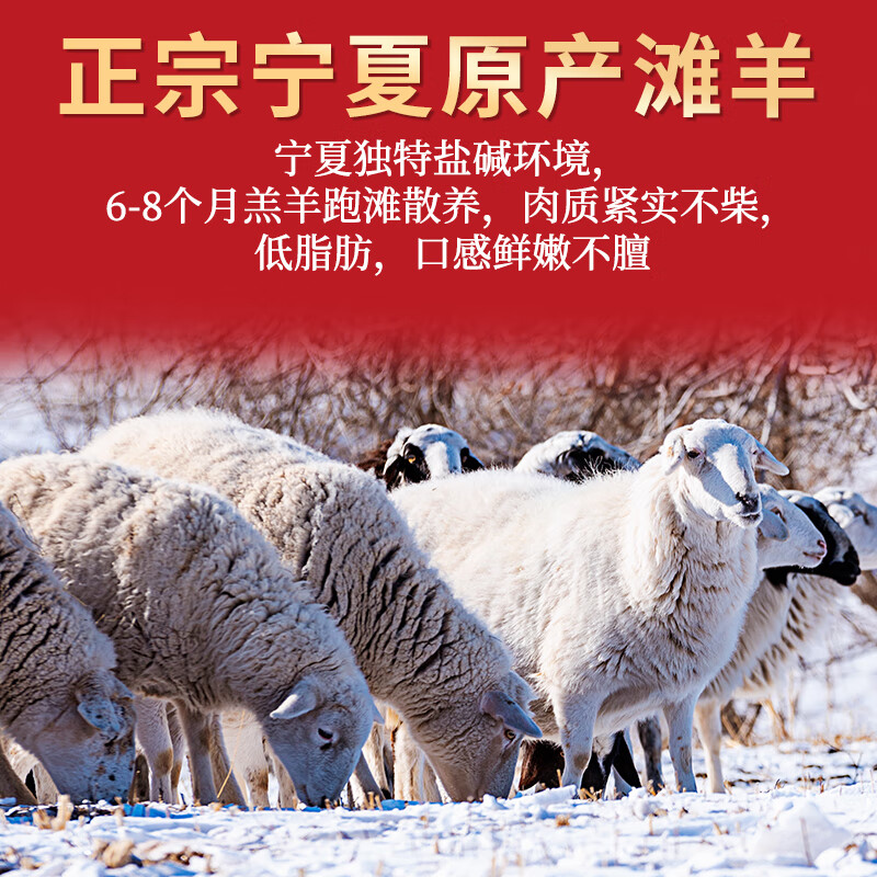 仲亨记 宁夏滩羊生鲜羊肉 全羊整只 20斤六分体礼盒装