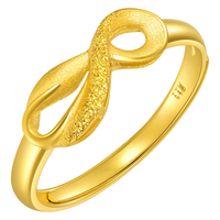 周生生 Chow Sang 周生 黄金戒指 无尽的爱 足金丝带活口戒女款 27924R计价 2.45克