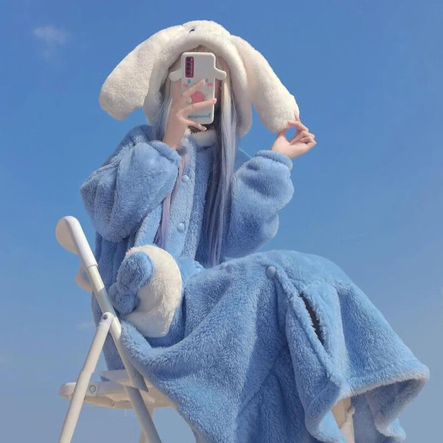 宝娜斯 珊瑚绒睡衣 加厚加绒  睡袍居家服
