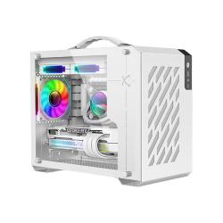 动力火车 未知玩家X200手提便携式台式机MATX侧透240水冷ITX电脑TYPEC机箱