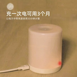 led充电床头小夜灯起夜护眼婴儿喂奶卧室卫生间大容量三色可调C口