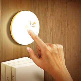 触摸感应宿舍床头小夜灯可移动拍拍充电式喂奶卧室学习不插电台灯
