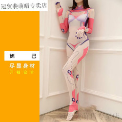 糜岚 蜘蛛侠衣服紧身衣女1 cos服妲己皮肤dva连体服cosy 精品装扮黑白款蜘蛛侠 XXL适合身高175-180