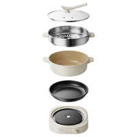 小熊（Bear）电火锅 多功能料理锅 分体式可拆洗家用多功能锅5L大容量火锅锅电煮锅不粘锅 M50B7