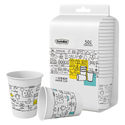 SODOLIKE 尚岛纸杯一次性杯 尚岛加厚食品级办公商务家用水杯230ml