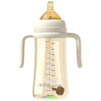 千禧宝贝PPSU奶瓶礼盒6个月以上-12个月带重力球宝宝1-3岁学饮杯奶瓶奶嘴 PPSU吸嘴奶瓶- 300ml 10月+