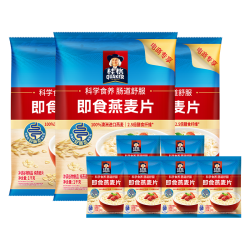 桂格 即食燕麦片 1000g*3+35g*6袋装 3210g