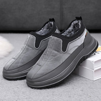 意迪森 中老年厚底运动鞋子男防寒休闲鞋冬季加绒加厚二棉鞋保暖鞋男软底