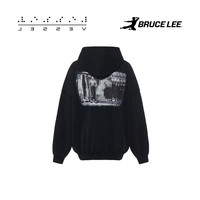 xVESSEL 李小龙联名连帽拉链休闲卫衣开衫外套 连帽卫衣黑色 Y25BL513 S