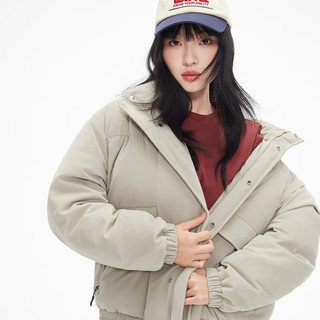  gxgjeans 双色肌理面料 男士羽绒服  浅卡其 XL (180)