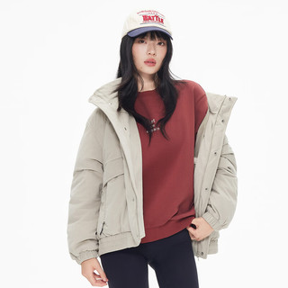  gxgjeans 双色肌理面料 男士羽绒服  浅卡其 XL (180)