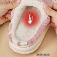 棉拖鞋女款冬季2025室内家居防滑厚底防滑加绒保暖毛拖鞋男士