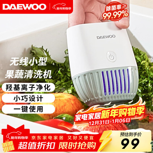 大宇 果蔬清洗机果蔬清洗器无线洗菜机去农残蔬菜清洗机