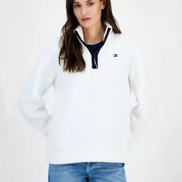 TOMMY HILFIGER 女款 1/4拉链抓绒衫 多色可选