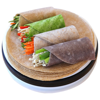 粮溪谷巷黑全麦荞麦卷饼薄饼皮手抓饼粗粮主食 0添加蔗糖杂粮  混合口味净重约 5斤 共60张