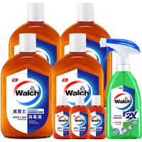 Walch威露士消毒液消毒水630ml*4+消毒液170ml*3+多用抗菌喷雾500ml