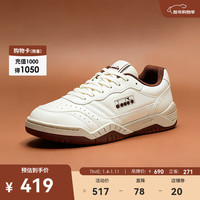 diadora 男鞋女鞋新款低帮运动休闲鞋运动鞋Action racer 雪芦白/蒲草黄/鹧鸪灰 41