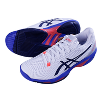 亚瑟士（asics） 网球鞋专业比赛训练鞋男女 1041A408-106白/蓝 41.5 （260）
