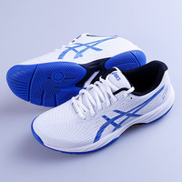 亚瑟士（asics） 网球鞋专业比赛训练鞋男女 1041A337-103白/蓝 42.5 （270）