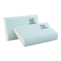 南极人枕头乳胶枕睡眠深度颈椎枕成人睡觉专用双人家用枕套仿天然橡胶枕 清晰绿【泰国乳胶 按摩舒颈】