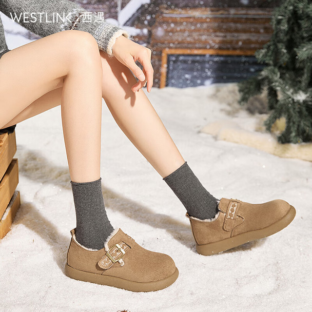 西遇 厚底勃肯鞋女新款冬季百搭