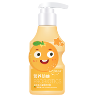 皓齿健（Hosjam）益生菌液体牙膏按压式 3-12岁儿童防蛀护龈健齿清洁 木糖醇水果味 【低氟防蛀款】香橙味120g