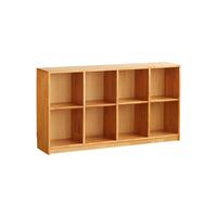 实木书柜组合矮柜落地樱桃木色格子柜榫卯抽屉储物柜书架一体