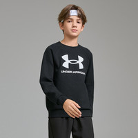 安德玛 圆领长袖T恤纯色外套套头加绒卫衣